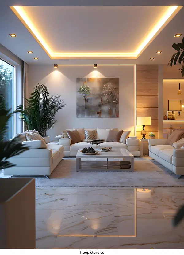 Modern minimalist living room