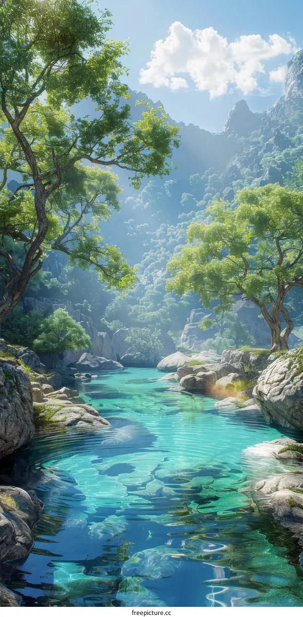 Fantasy Landscape with Vibrant Colors