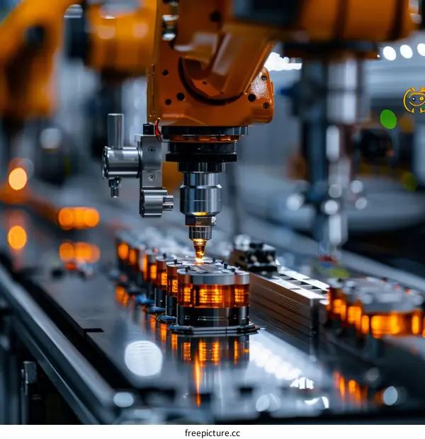 Robotic arm in the production line