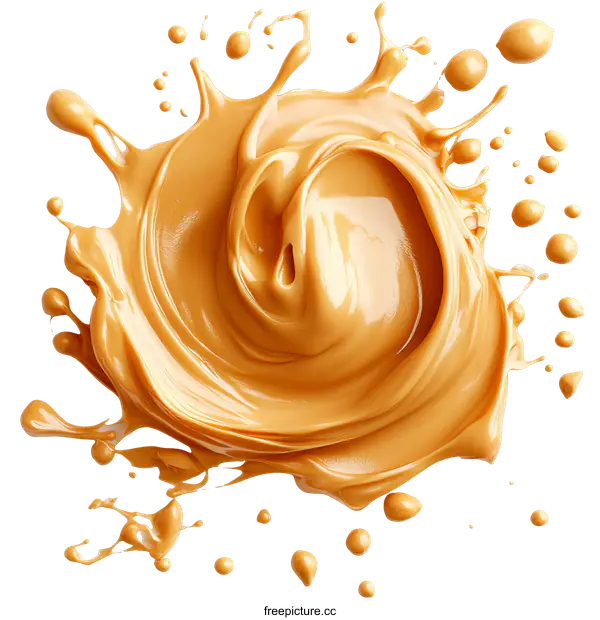 [Transparent Background PNG]Caramel Swirl Patterned Texture