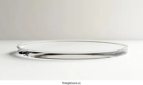 Clear Glass Round Tray Display