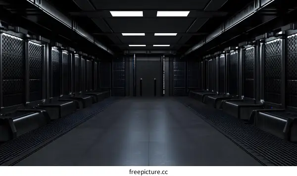 Futuristic Interior Design Of A Corridor