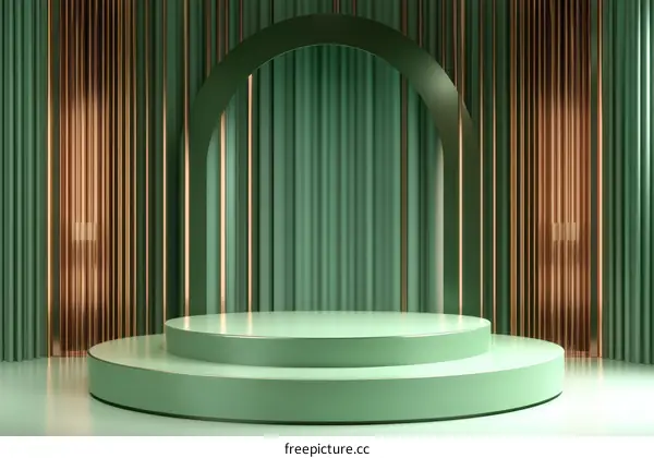 Elegant Green Stage Display