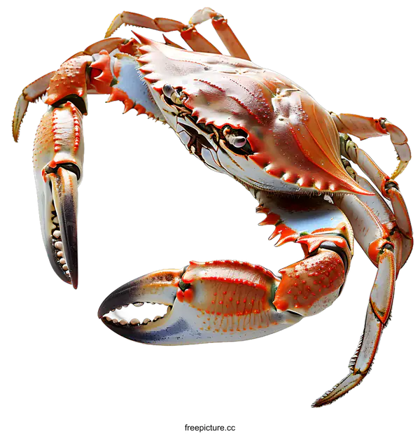 [Transparent Background PNG]Blue Crab on White Background