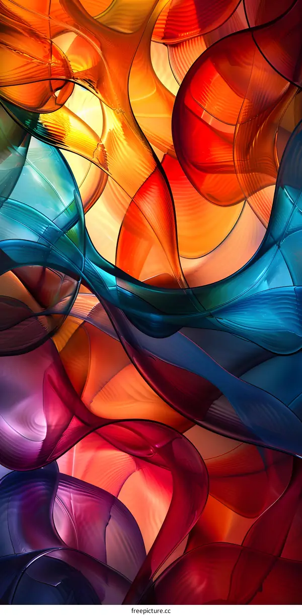 abstract colorful fluid shapes