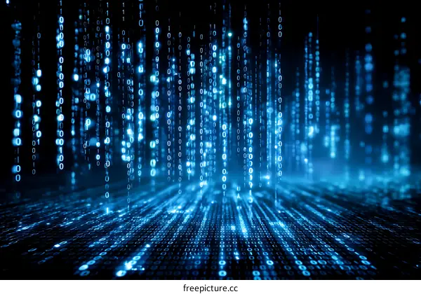 Digital Binary Code Background Design