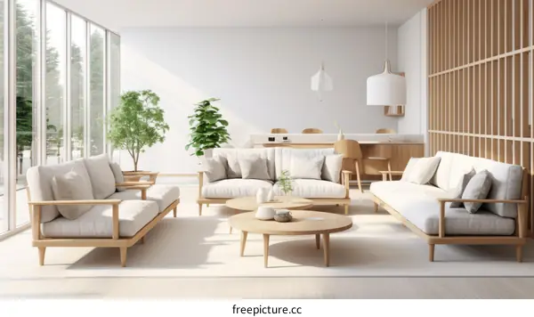 Bright and Airy Living Room With Natural Elements