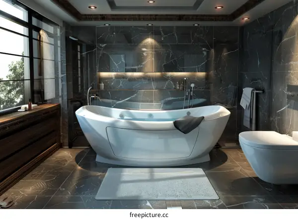 Modern Luxurious Marble Bathroom Design