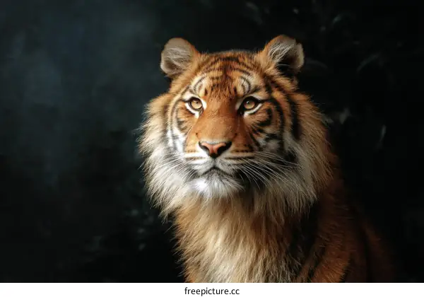 Close-up Portrait of a Majestic Tiger