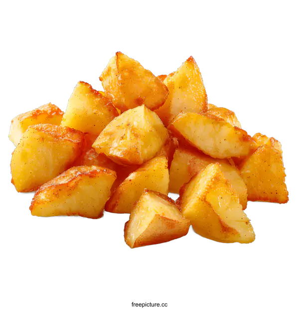 [Transparent Background PNG]Roasted Potatoes on White Background