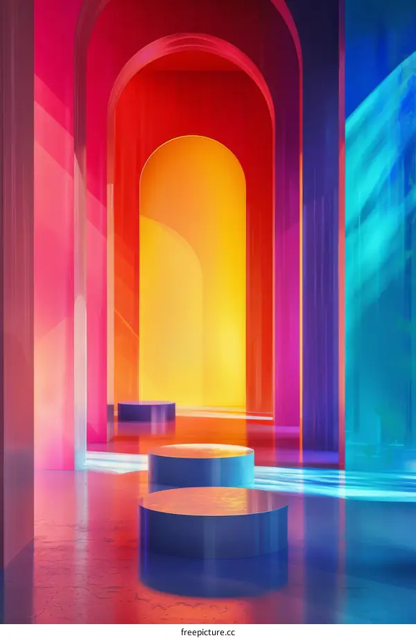 Colorful Abstract Archway Interior Design