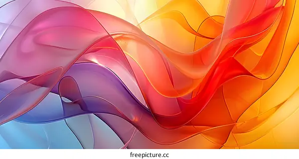 Abstract Colorful Flowing  Waves Background