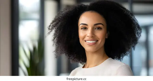 Portrait of a Smiling African American Woman