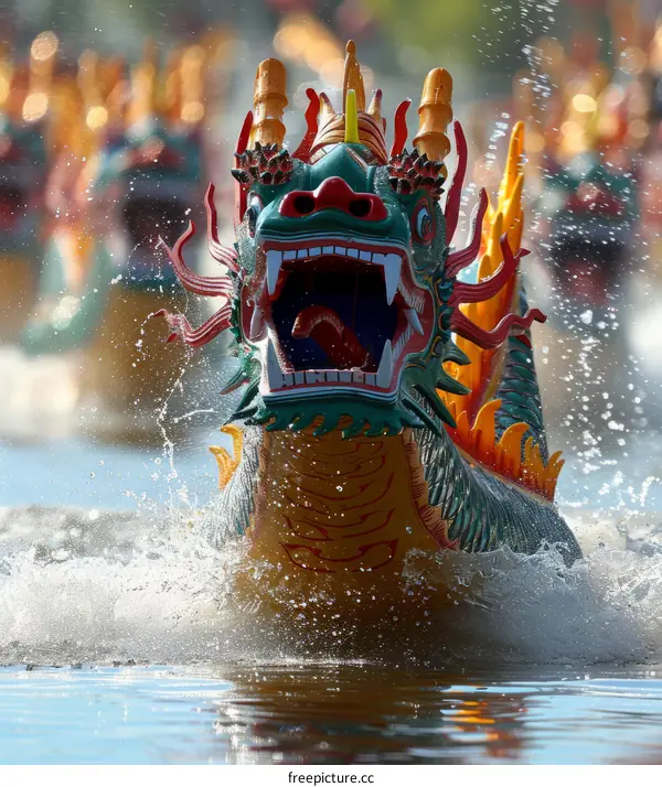 A dragon boat race in China