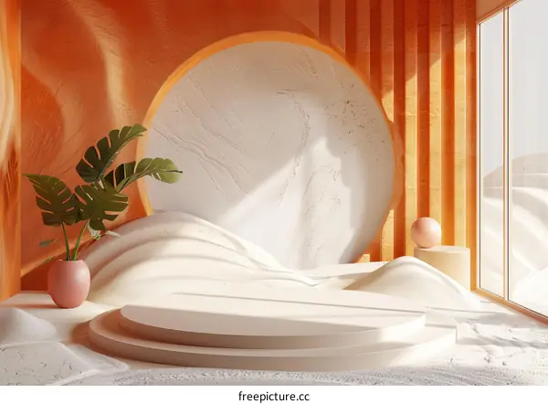 Stylish Minimalist Modern Product Display Interior