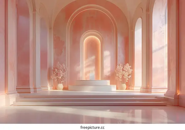 Pastel Pink Architectural Interior Design