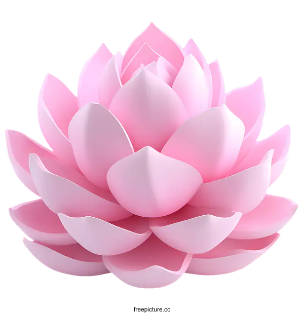 [Transparent Background PNG]Pink Lotus Flower Illustration