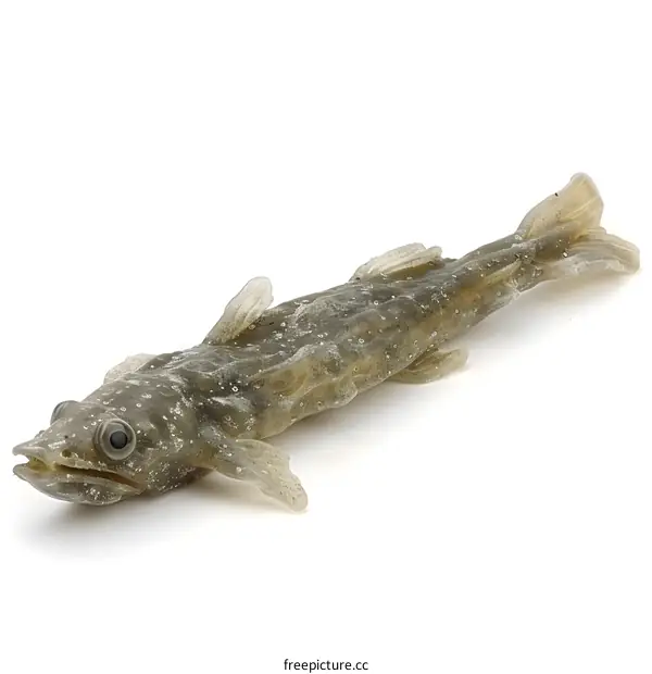 Preserved Fish Specimen on White Background