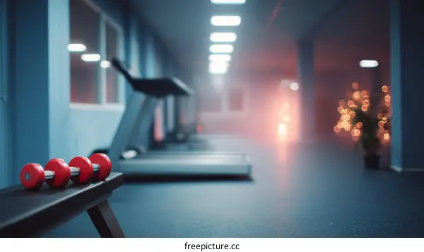Modern Fitness Center Interior Design Illustration
