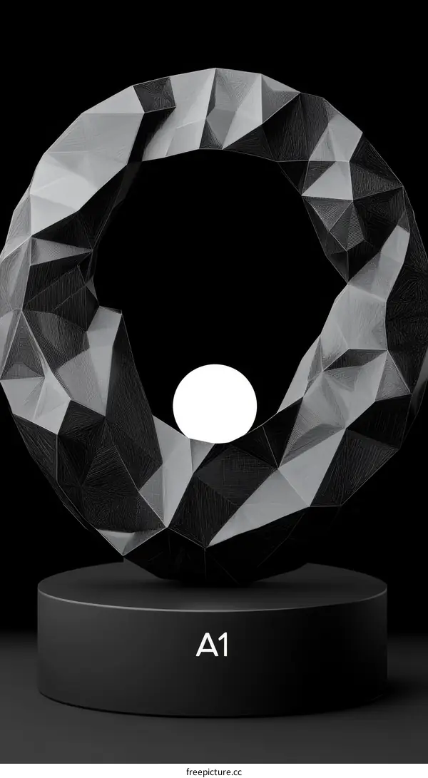 Abstract Geometric Sculpture Design A1