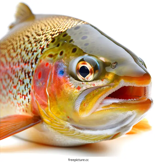 Close up of a rainbow trout