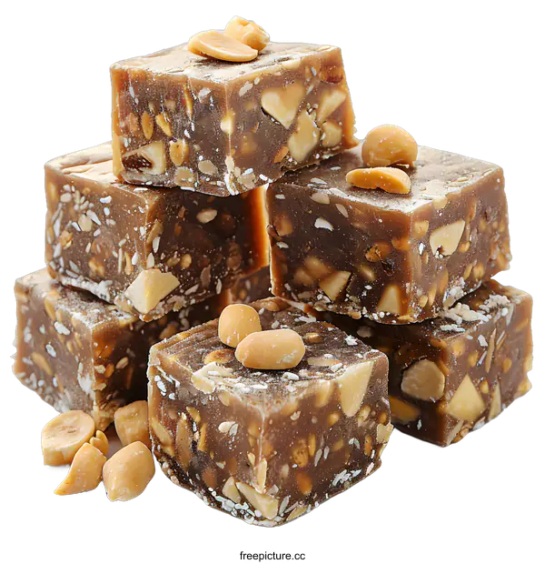 [Transparent Background PNG]Peanut Butter Fudge Squares