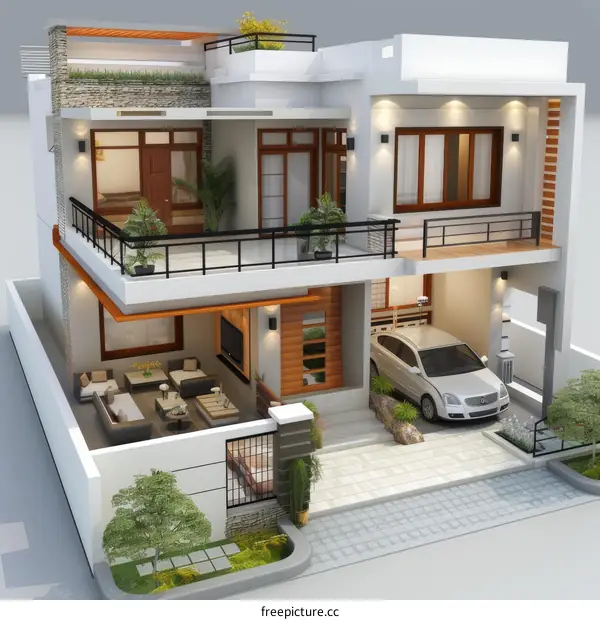 Modern House Design with Double Storey
