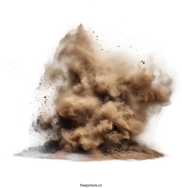 [Transparent Background PNG]Powerful Earth Explosion Dust Cloud Effect