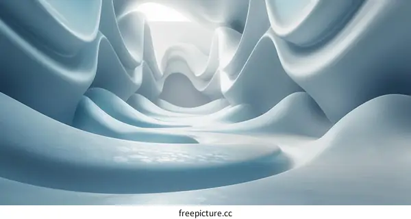 Abstract Futuristic Architectural Interior Design