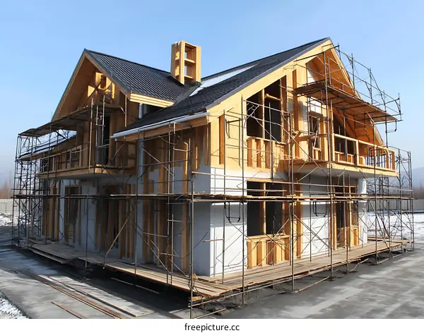 Under Construction House Exterior View