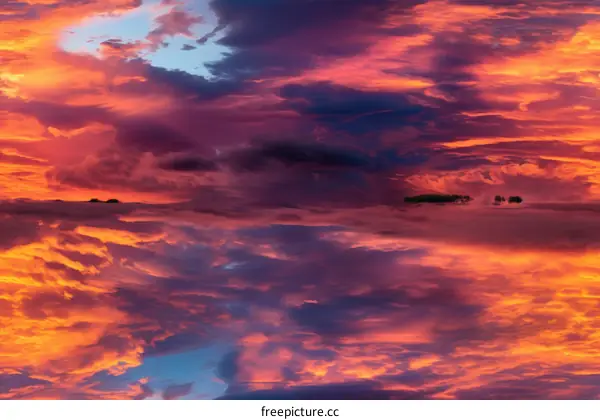colorful cloudscape with a stormy sky