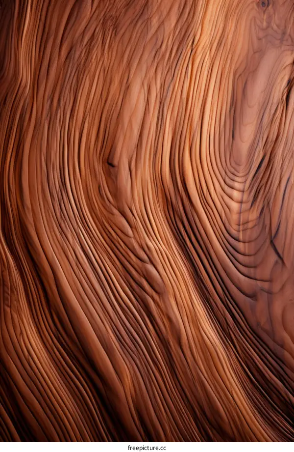 Close-up of the surface of a wooden burl