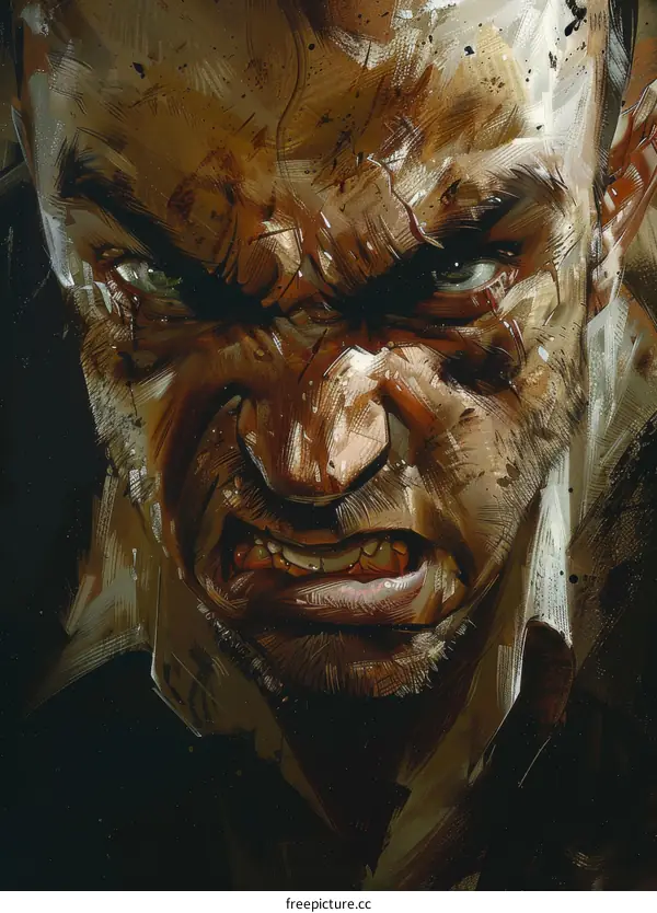 portrait of a man with scars on his face