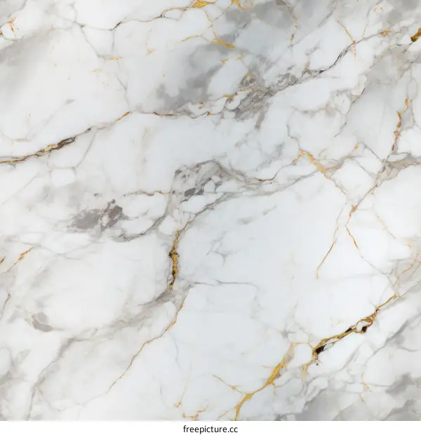 White marble texture with golden veins