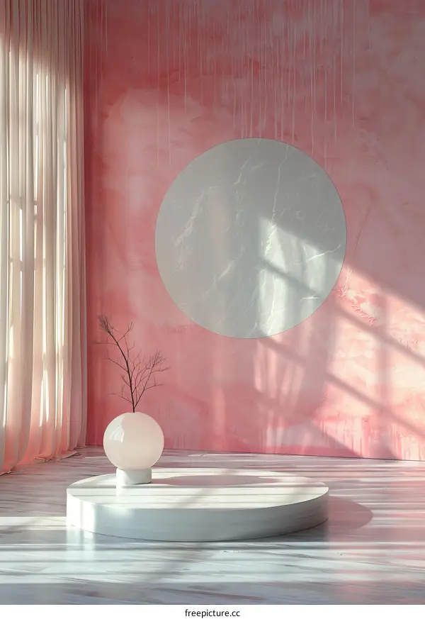 Pink Room Modern Minimalist Showcase