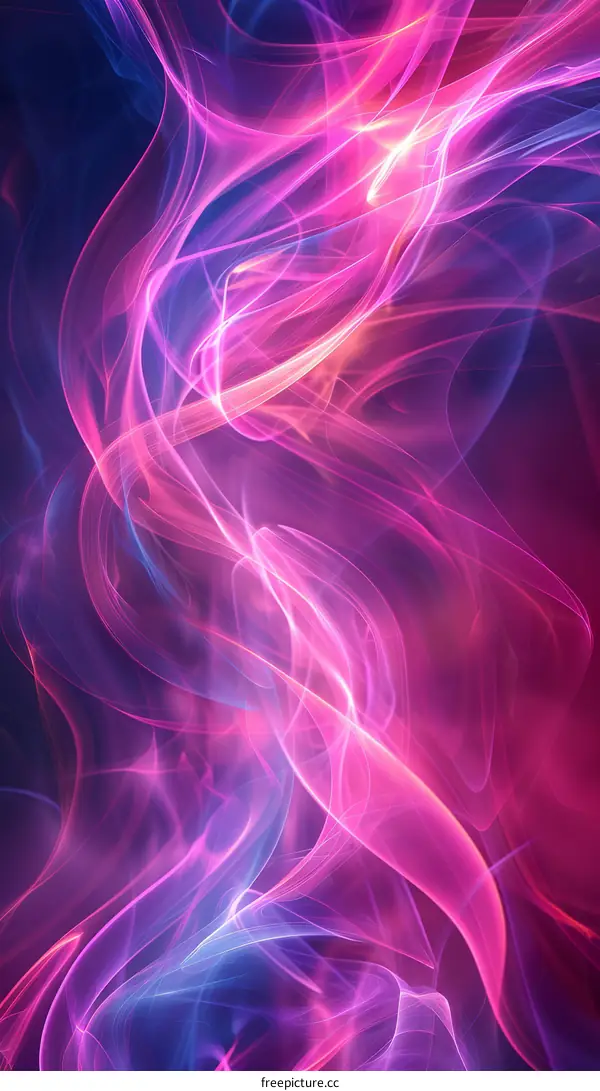 Colorful abstract background with smooth light curves