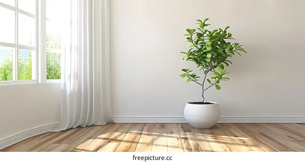 Minimalist Interior Design with Plant