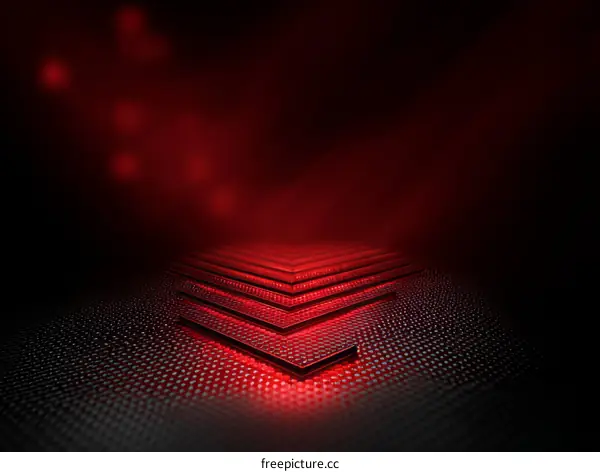 Abstract Red Geometric Background Design