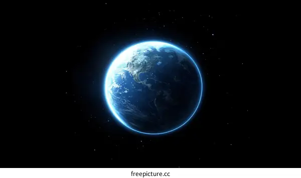 Earth in Space Illustration