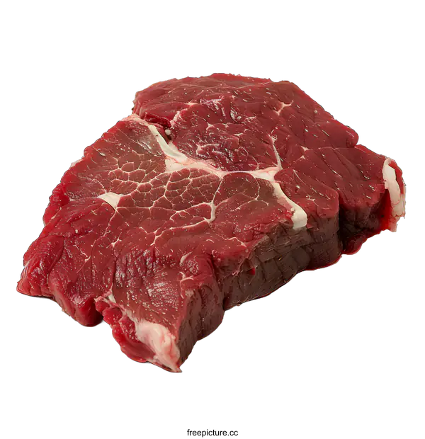 [Transparent Background PNG]Raw Beef Steak Isolated on White Background