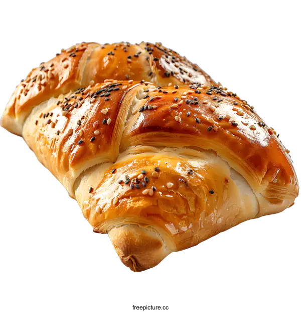 [Transparent Background PNG]Freshly Baked Bread Loaf with Seeds