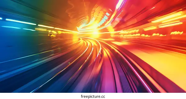 Abstract Speed Light Tunnel Background