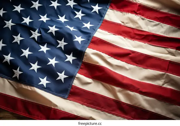 Close up of the American flag