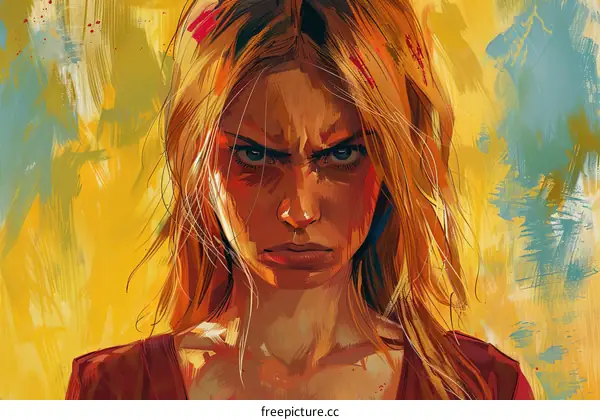 Portrait of a determined young blonde woman