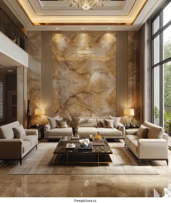 Spacious Modern Minimalist Living Room