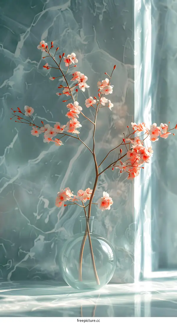 Still Life with Flowers in Glass Vase