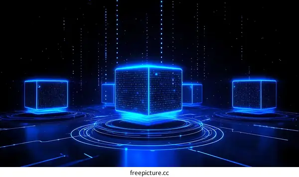 Digital Cubes in a Futuristic Setting