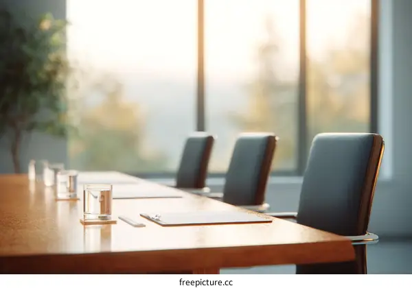 Empty Conference Room with Natural Light