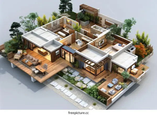 Modern Japanese Style House Floor Plan