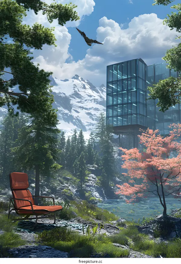Modern Architecture in a Mountainous Landscape